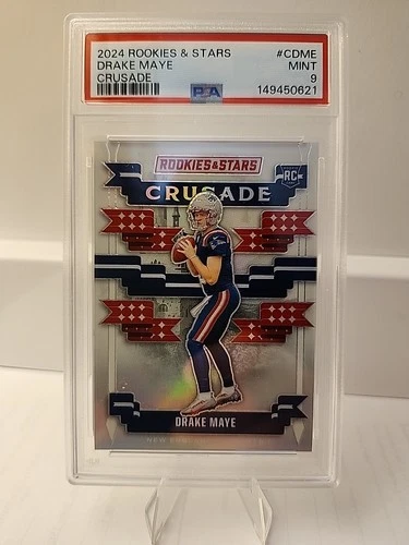2024 Panini Rookies & Stars - Crusade Drake Maye #C-DME Silver /149 (RC) PSA 9