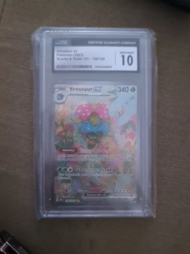 Pokemon Venusaur ex 198/165 CGC 10/PSA - Scarlet & Violet 151 SIR