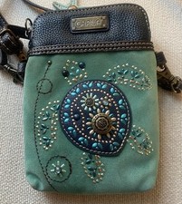 Chala Mini Bag Turtle Suede Crossbody  Clutch Straps Phone CC Holder