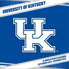Turner Licensing,  NCAA Kentucky Wildcats 2026 Wall Calendar, 12'' X 12'', 16-Mo