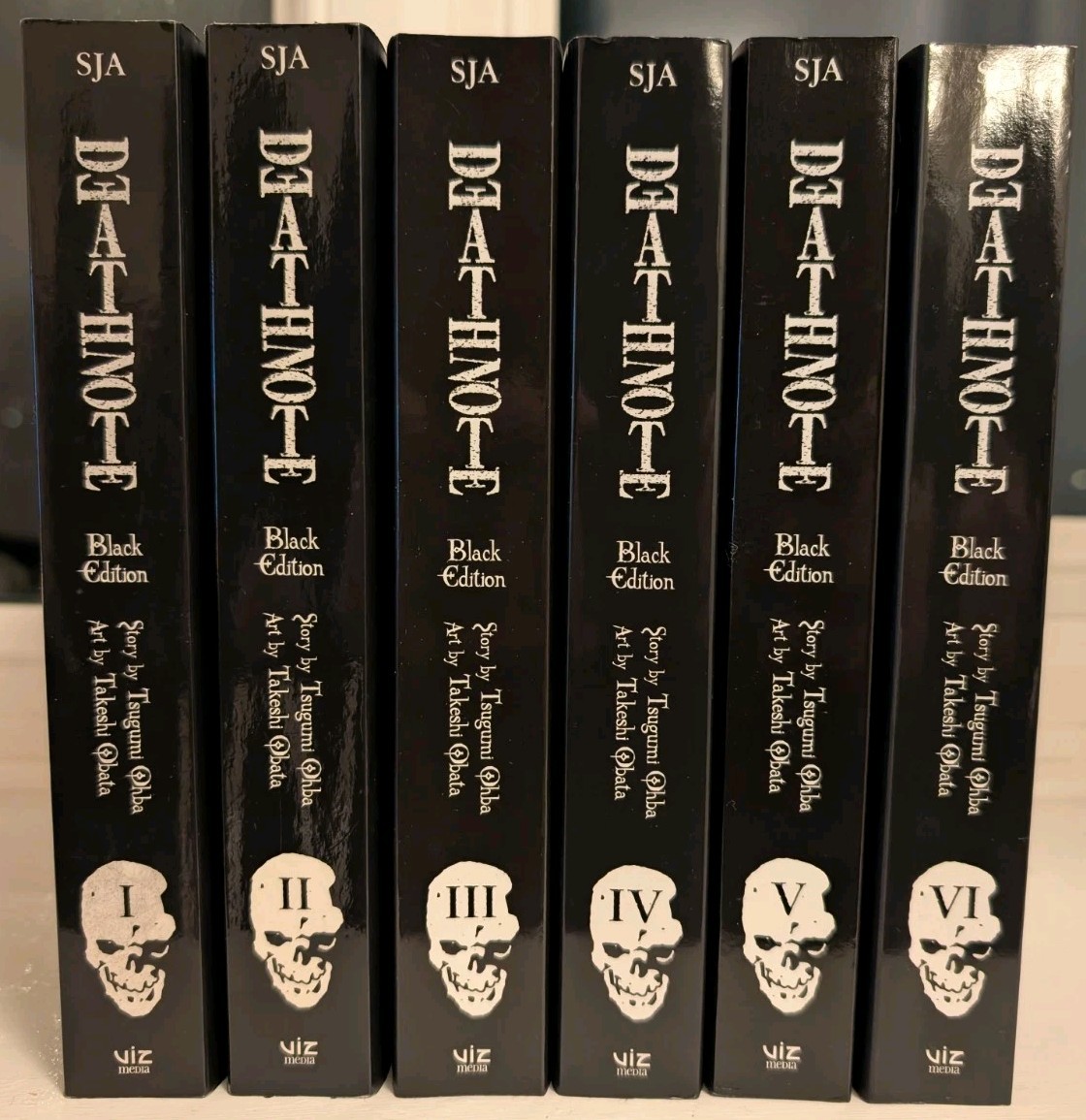 Death Note Black Edition Manga Volumes 1-6 Complete Set English Good Condition