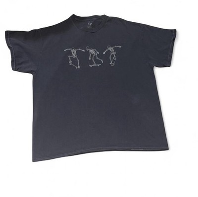 Full Tilt Black Skate Tee Skeleton Crew Graphic Size Large Streetwear Y2K