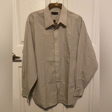 Pierre Cardin Men  s Button Shirt Size 17 34-35 Long Sleeve Cotton
