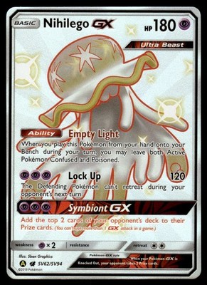 2019 Sun & Moon - Crimson Invasion Nihilego-GX Basic/Rare Shiny GX #SV62