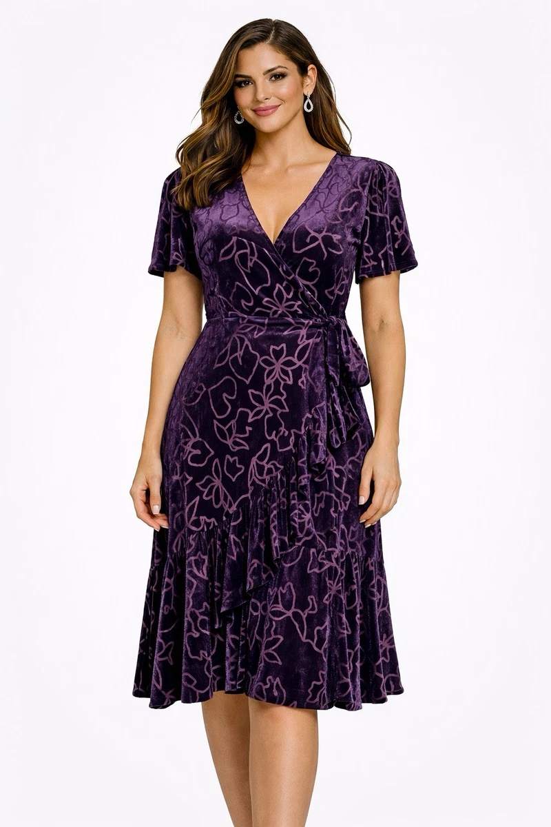 calvin klein velvet dress purple calvin klein purple velvet dress