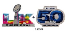 Super Bowl 60 and Seahawks 50th Patch Iron on Lot of 2 Patches IN STOCK