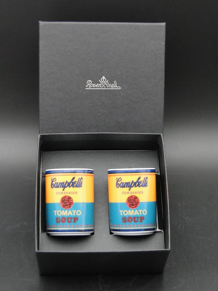 Salz & Pfefferstreuer Rosenthal Porzellan Andy Warhol Campbell's Soup TOMATO 6cm - Image 4 of 4