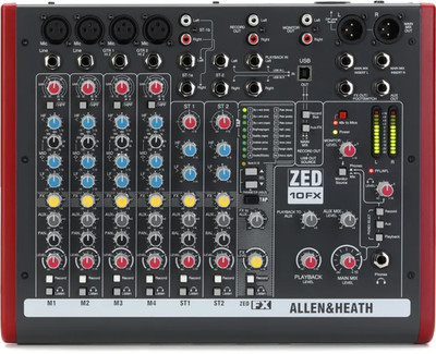 Allen & Heath ZED-10 Multipurpose Mixer for Live Sound and Recording
