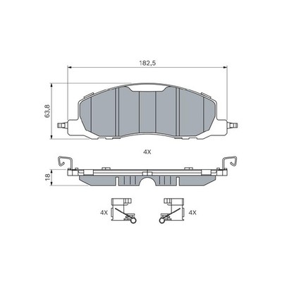 Bosch Bremsbelagsatz Bremsklötze vorne 2371248 2375367 24658280