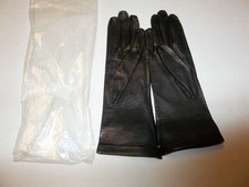 New Vintage Womens Size 6.5 Mario Papa  Sons Black Leather Gloves