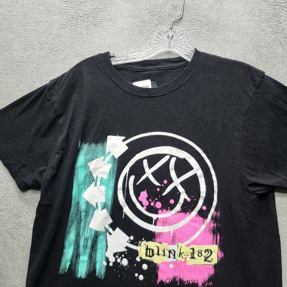 Camisa Blink-182 Hombre M Negra Estampado Gráfico Banda Logo Camiseta Manga Corta Foto 4 de 4