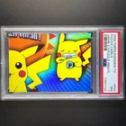topps Pokemon TV Animation Series 3 Rainbow Holo Foil Puzzle Pikachu P04 PSA 7