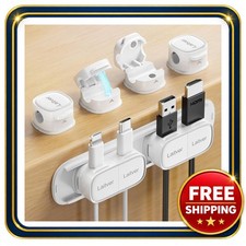 Magnetic Cable Clips 6 Pack Cord Organizer Holder for USB HDMI Power