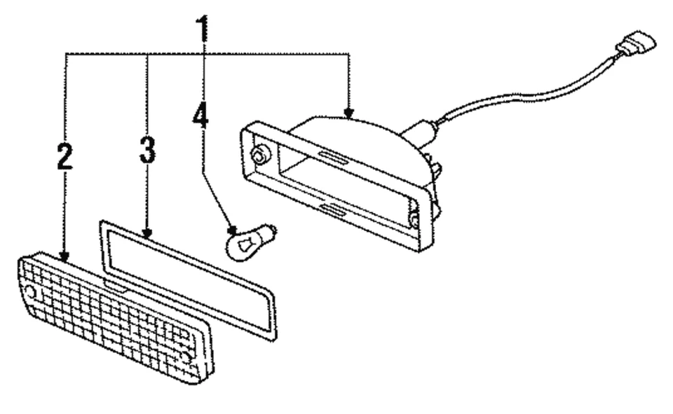 Conjunto de lámpara de señal original Nissan B6130-41G02 Foto 2 de 3