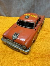 U•Vintage Marusan Kosuge Modern Toys Fire Chief No.1 Friction Car, Incomplete