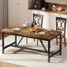 70.8" Large Dining Room Table for 6-8 People Rectangle Kitchen Table Farmhouse I