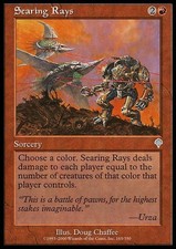 Invasion Searing Rays - Foil x1 Light Play, English Magic Mtg M:tG