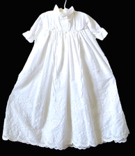 INFANT BABY WHITE EYELET GOWN. BAPTISM SPECIAL OCCASIONS BABY DOLLS TOO