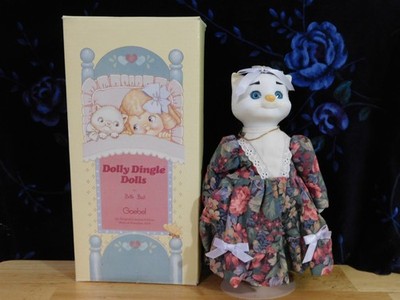 Goebel Dolly Dingle Cat Porcelain Doll w/ Box  8''Tall 1993
