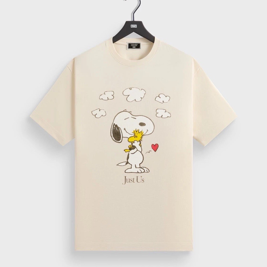 kith snoopy Tシャツ　XL Kith for Peanuts Snoopy Just Us Tee in Sandrift T-Shirt Men's Size