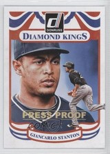 2014 Panini Donruss Diamond Kings Press Proof Gold 29/99 Giancarlo Stanton 3v8