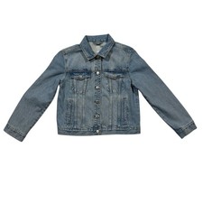 GAP Kids XL 12-13 Denim Jacket Light Wash Button Front Trucker Jean Coat