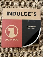 Lucky Dog Indulge 5 Bowl 40oz Blue  Pet Double Wall Stainless Steel New 
