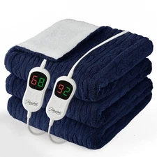 Homemate Electric Heated Blanket King - 100"x90" Heating Bed Blankets Throw w...