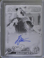 2016 Bowman Chrome Prospects Printing Plate Black 1/1 Jordan Patterson Auto a7p