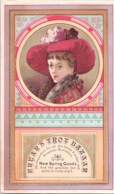 Frear's Troy Bazaar Foreign & Domestic Novelties - Victorian Trade Card #2