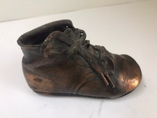 Vintage 1950's Bronzed Dipped Copper Baby Shoe One Shoe Only 