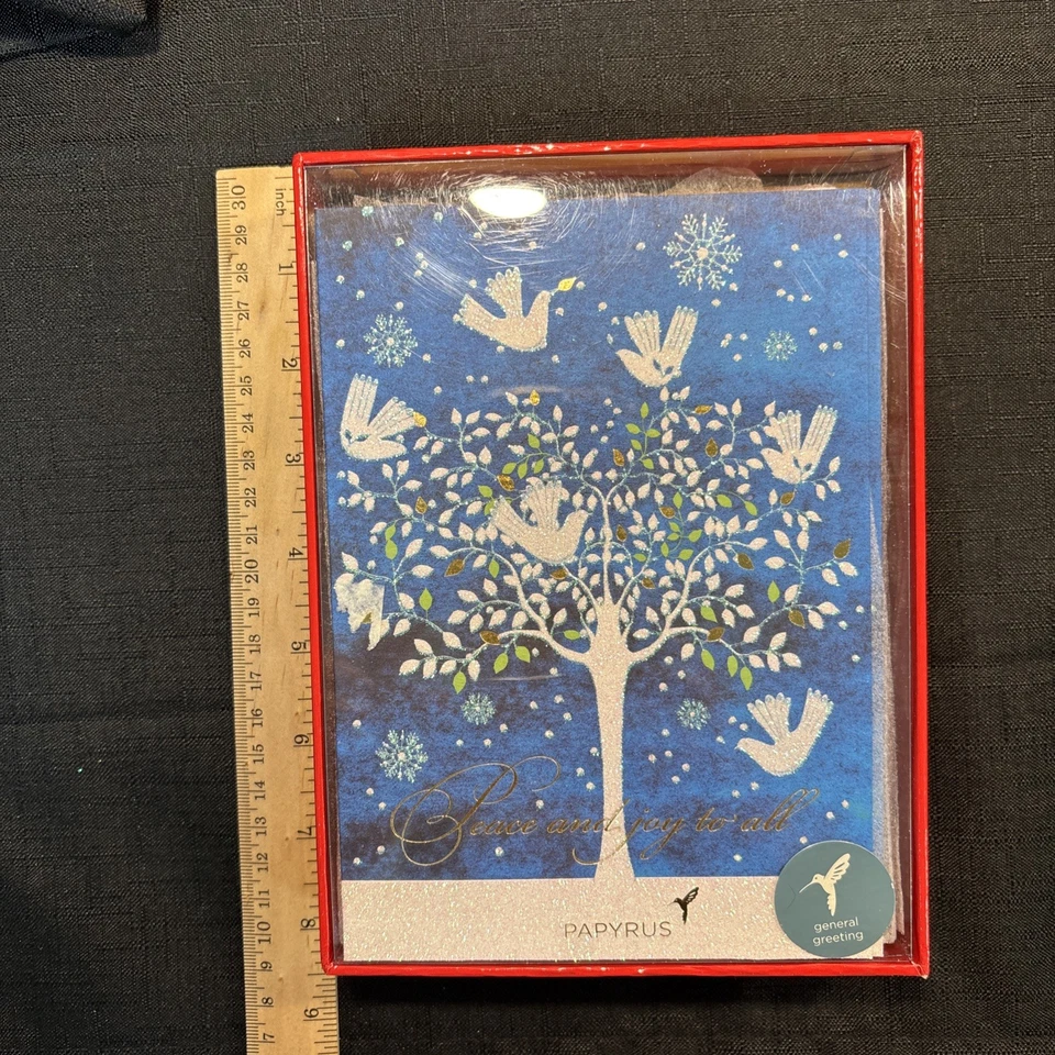 Tarjetas de Navidad de papiro, paquete de 14 Foto 4 de 4