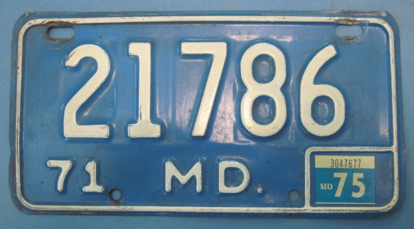 1971 1975 Maryland motorcycle license plate eBay