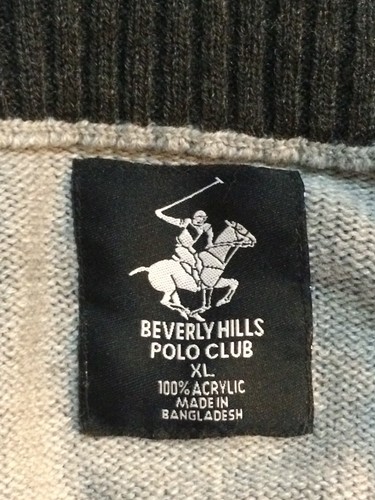 Beverly Hills Polo Club Long Sleeve Sweater Zippered Men's Size XL - Picture 6 of 7