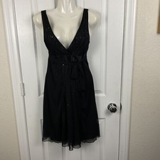 Ruby Rox Black Sheer Dress Sparkling Rhinestones- Size S