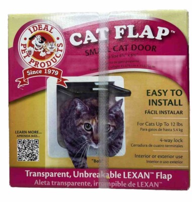 Cat Door Ideal Pet Products Small 1/4 x 1/4 Lockable Flap