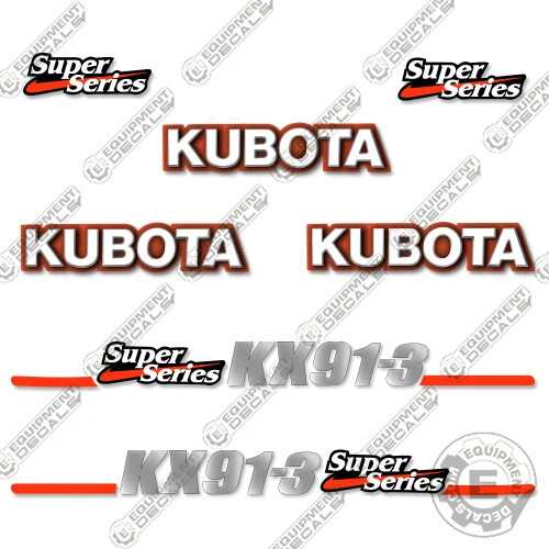 Buy Fits Kubota KX91-3 Decal Kit Mini Excavator Replacement Decals
