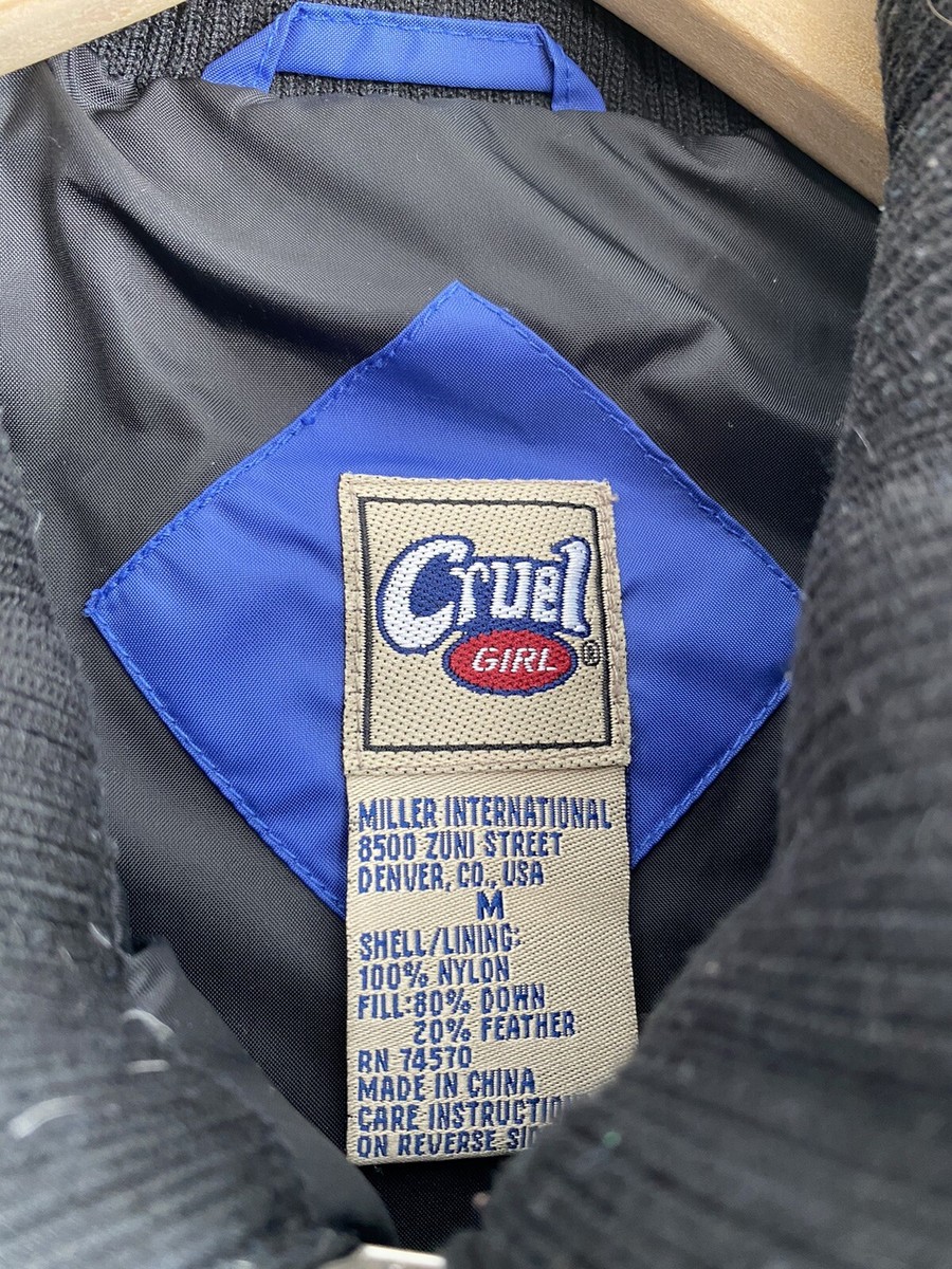 U50 Cruel Girl Blue Quilted Down Feather Puffer Vest Jacket Womens