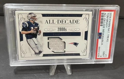 2016 National Treasures Tom Brady All Decade Game Worn Jersey Patriots /25 PSA 9
