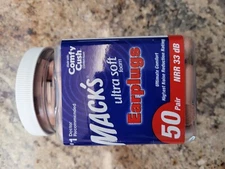 50 PAIR MACK'S COMFY CUSH EARPLUGS 33dB TAN FOR SHOOTING SNORING AUTO RACING +