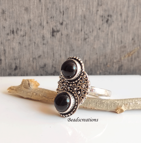 Natural Black Onyx Sterling Silver Handmade Jewelry Gift for Women - Picture 4 of 8