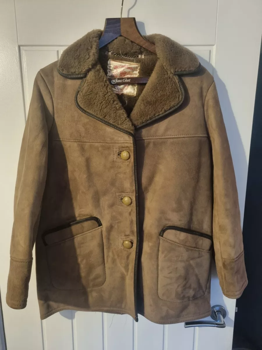 Mens sheepskin store coat ebay