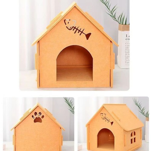 Cats Nest Scratch Resistant Semi Enclosed Felt Cat House Removable Comfortable - Picture 8 of 19