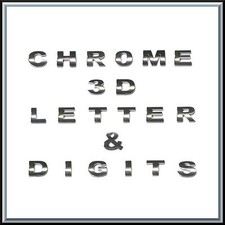 3D Chrome Self Adhesive Letters Digits Numbers Sign Emblem Badge Decal Stickers
