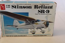 1/48 Scale AMT, Stinson Reliant SR-9 Airplane Model Kit, T639, BN Open Box