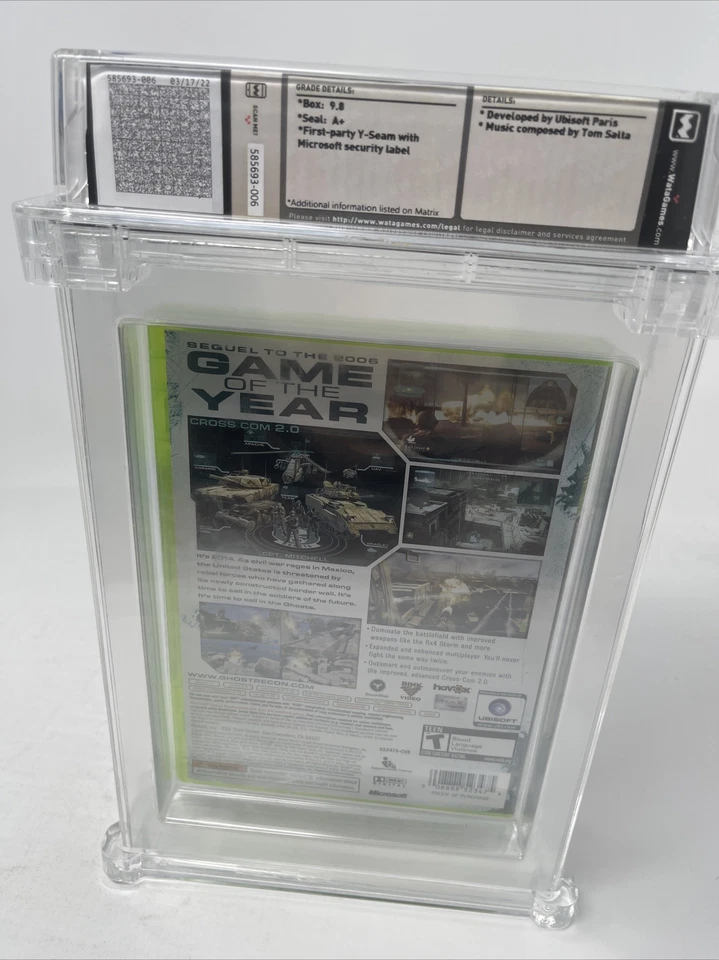 Tom Clancy's Ghost Recon Advanced Warfighter 2 Xbox 360 WATA 9.8 A+ New Sealed - Image 2 of 4