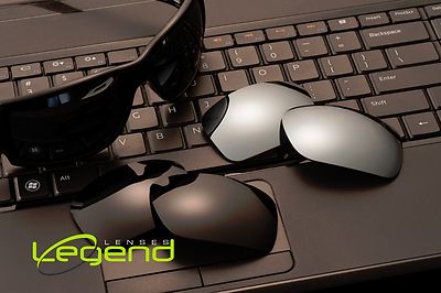 Dark Black & Titanium POLARIZED Replacement Legend Lenses For Oakley DISPATCH 1