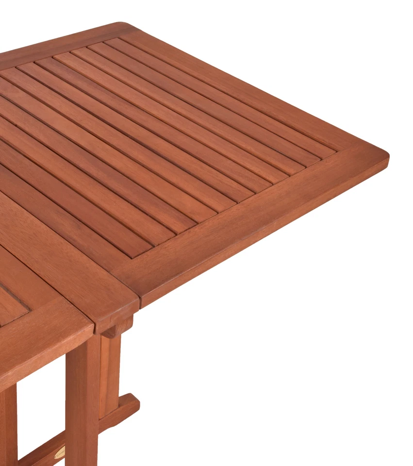 Balkon Tisch Eukalyptus Holz klappbar - 120 cm / eckig - Garten Terrasse Outdoor - Bild 3 von 4