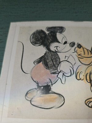 Disney ディズニー スケッチ複製 Mickey＆Pluto 2枚セット s-l400.jpg