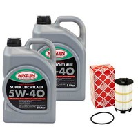 MotoröL Set 5W-40 Vollsynth Meguin 10 Liter + ÖLfilter FüR Audi A6 Q7 VW Touareg